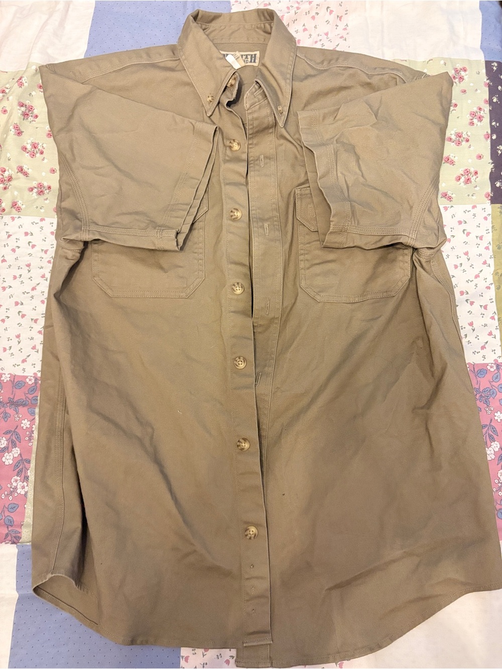 Duluth Trading Co Beige Lightweight Shirt Jacket